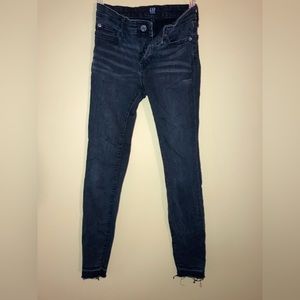 Black distressed GAP jeans